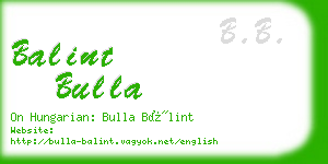 balint bulla business card